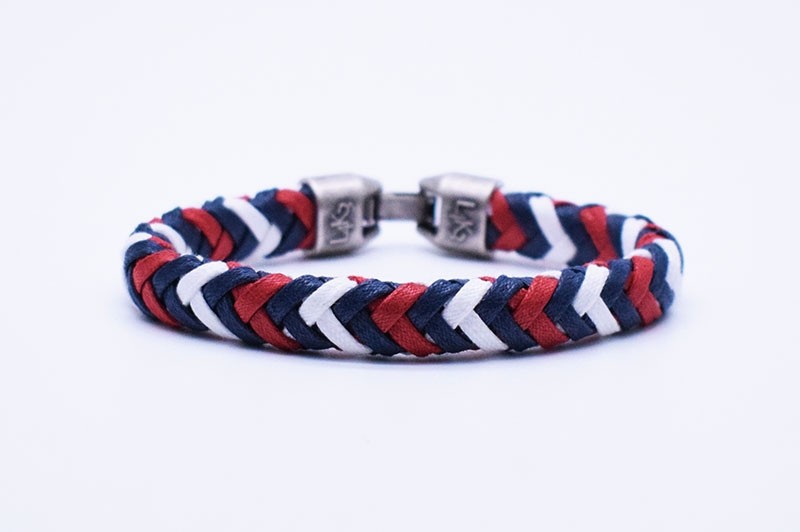 CUOIO 01 - Blue Navy - Bianco - Rosso